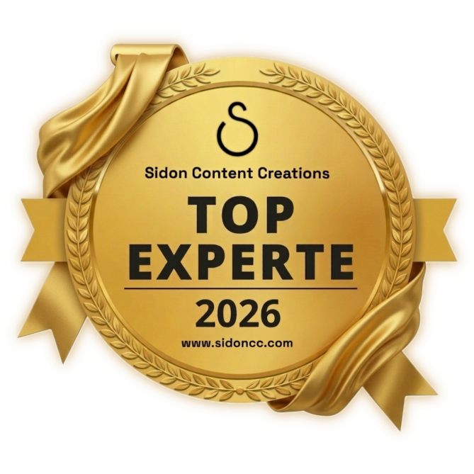 Sidon Content Creations Top Experte 2026 Siegel